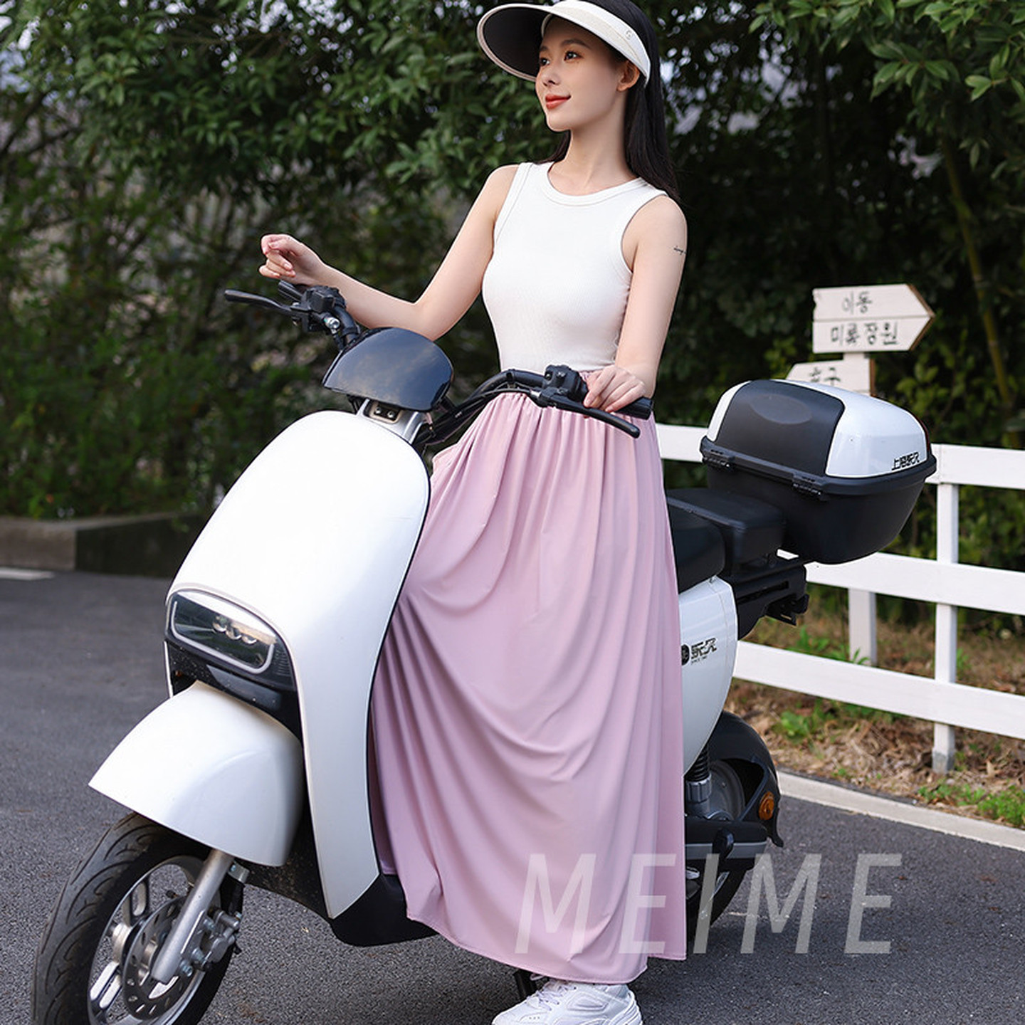 电动车防晒裙防走光神器夏天骑电车电瓶摩托车腿部防晒围裙遮阳裙