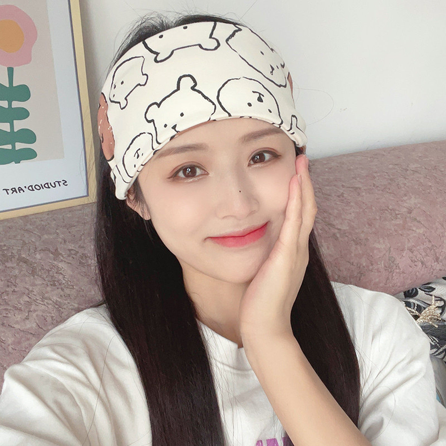 月子帽子春秋薄款7月份8孕妇头巾防风护额头产妇纯棉发带产后护额