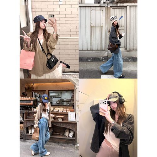 休闲开衫上衣女宽松卫衣外套