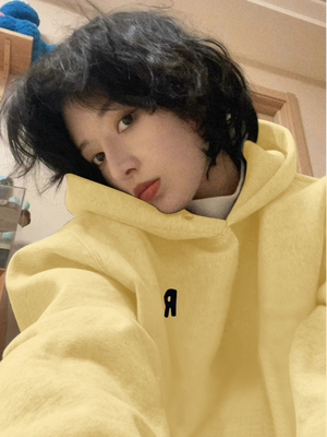 春秋季字母连帽宽松卫衣女外套