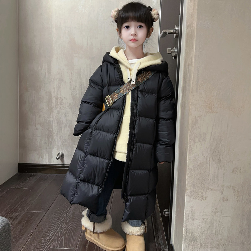 儿童新国标白鸭绒长款羽绒服冬装