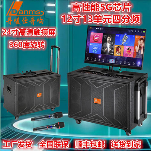 丹唛仕户外广场舞带四分频无线话筒直播重低音K歌蓝牙点歌机音箱