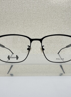 意大利police男士眼镜框可配近视VPLB08J方框纯钛70