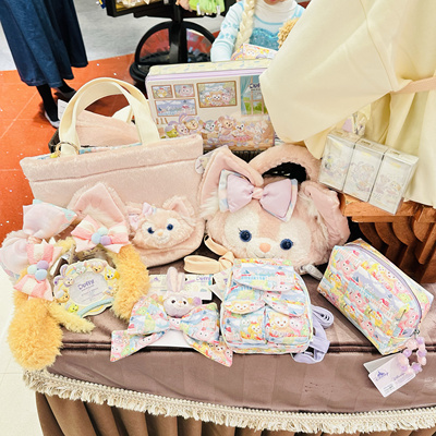 香港迪士尼 快乐相传 20周年玲娜贝儿可琦安七宝卡通双肩包 头箍