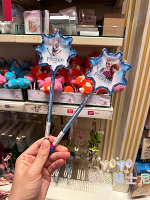 香港迪士尼正品 冰雪奇缘alsa爱莎安娜雪宝 卡通圆珠笔 走珠笔
