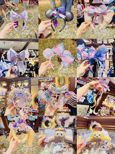 香港迪士尼20周年奇妙派对Duffy玲娜贝儿可琦安毛绒公仔发箍