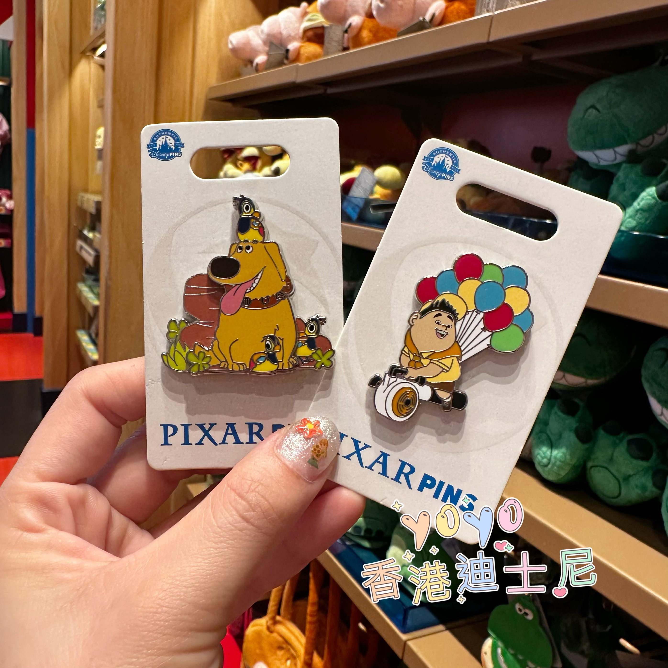 香港迪士尼乐园 飞屋环游记 爷爷卡尔动漫卡通收藏徽章交换pin