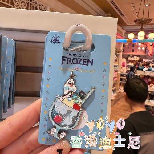香港迪士尼乐园冰雪奇缘雪宝夏威夷系列可爱卡通徽章pin雪人挂件