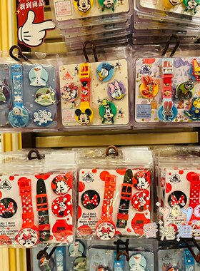 香港迪士尼乐园 蝴蝶结米妮 米老鼠可爱卡通儿童电子手表 手腕表