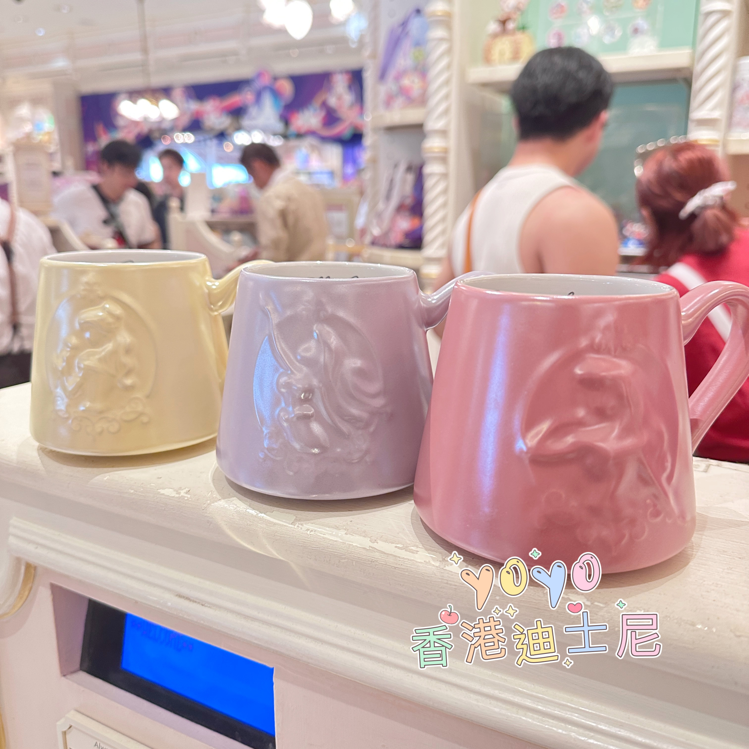 香港迪士尼乐园新品美人鱼公主系列陶瓷杯马克杯水杯咖啡杯茶杯图片