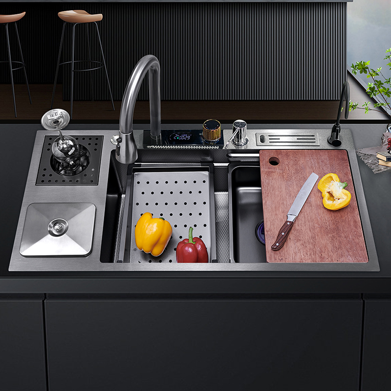 304不a锈钢水槽纳米洗菜盆特大单水槽洗碗槽台下盆