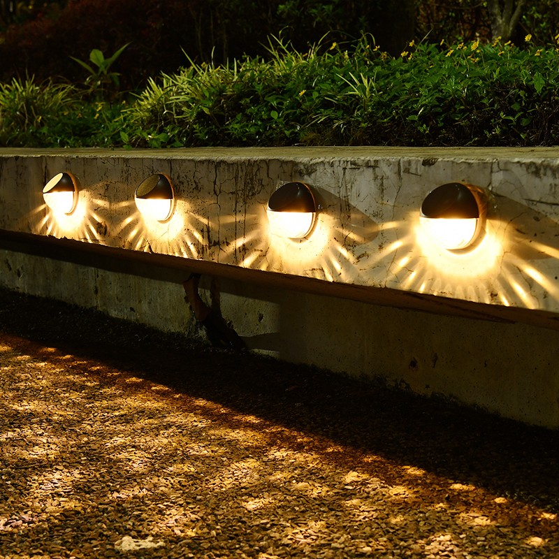 太阳能壁灯室外防水家用院子围B墙装饰小夜灯洗墙灯庭院灯户外灯