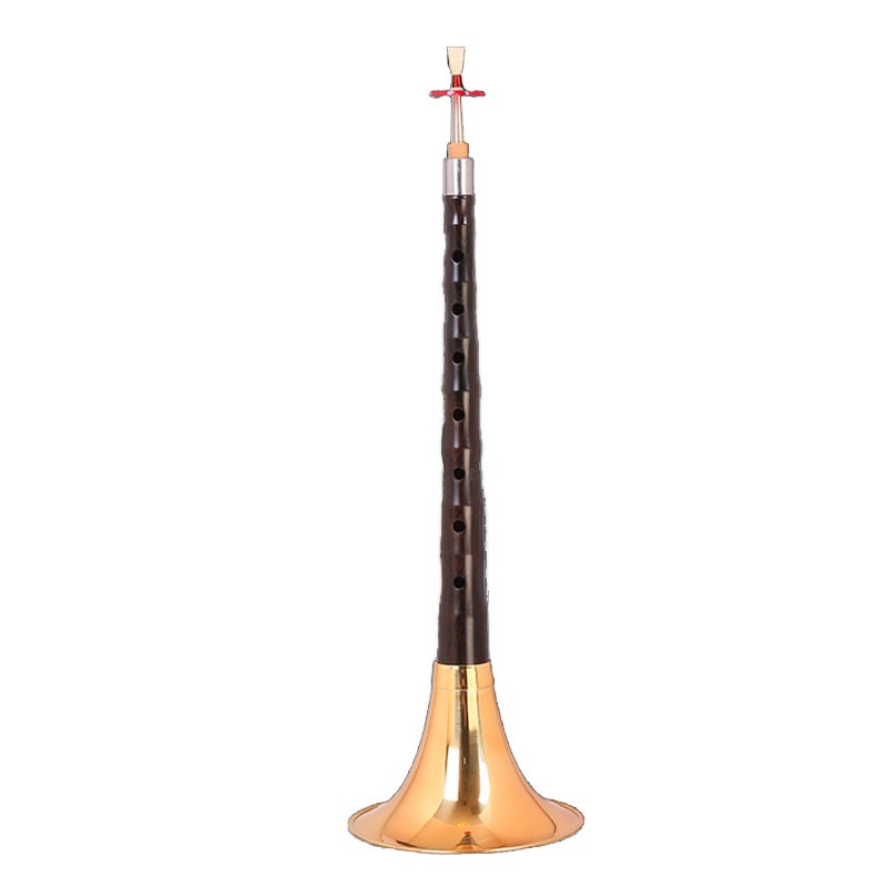 演奏专业黑檀木唢呐乐器红木全套dE调D调初学者入门小号哨片配件