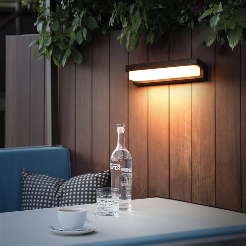 太阳能招牌壁灯窄边户外防水免布线院子灯自建房围V墙露台入户门