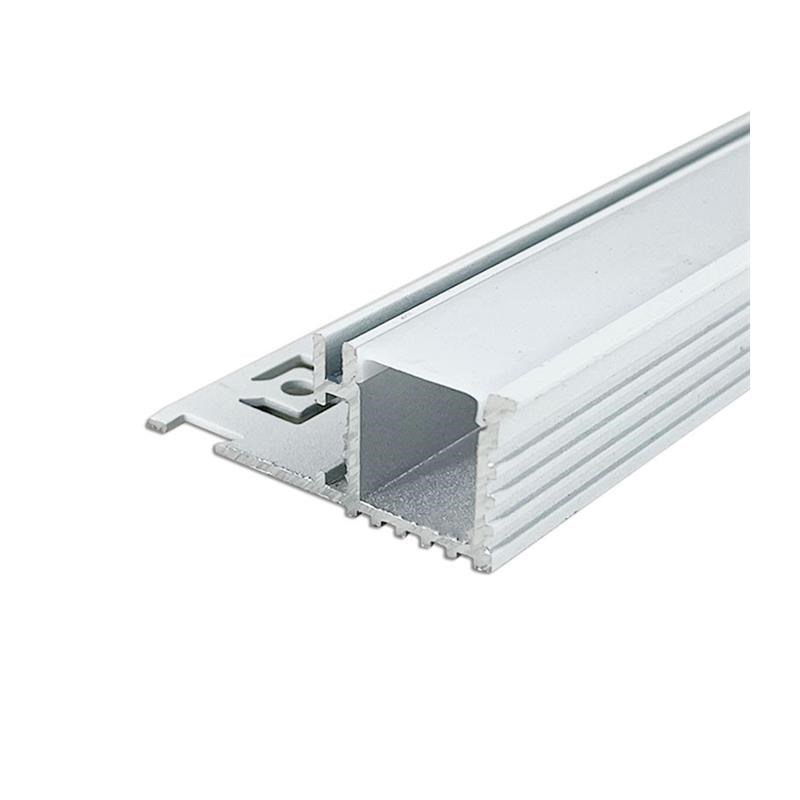 双眼皮吊顶线性灯单边p向上洗墙灯槽侧斜面发光天花回形氛围线条