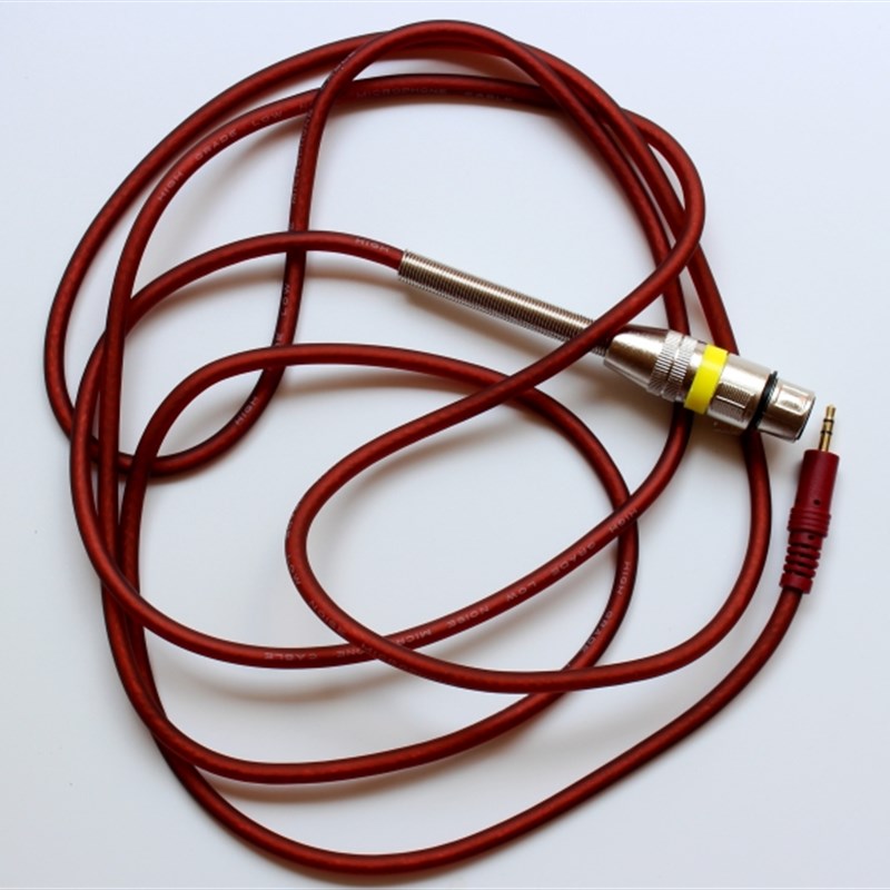 电容麦克风话筒音频线3.5mm转卡侬F母3.5转单卡农免电源大振膜麦