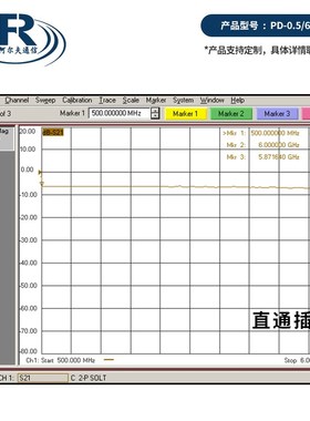 SMA微带功分器一分四0.5-6GHzz带隔直射频分配器合路器500-6000MH