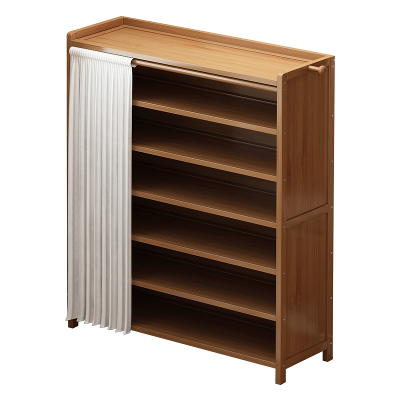 鞋架家用门口楼道外室外过道电梯口鞋柜大容量带帘防Y尘鞋子收纳