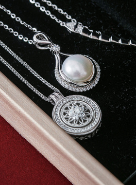 蛮文 时来运转 高级重工款旋转八宝罗盘925纯银复古项链吊坠6M028