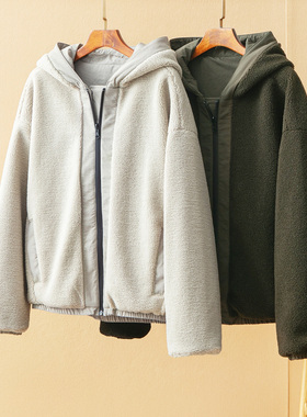 蛮文 加拿大单 双面穿高保暖进口摇粒绒+三防料连帽棉衣外套56227