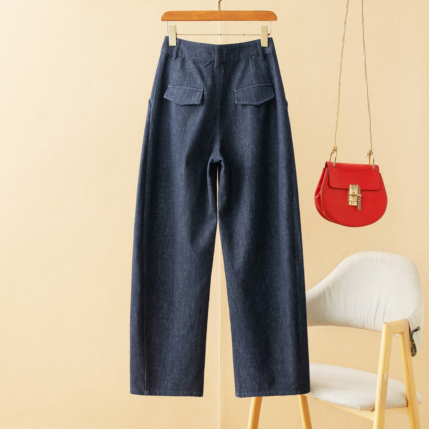 蛮文 璀璨星空 原色土壤牛仔 高级感后翻盖口袋弯刀休闲裤女50243,女装/女士精品,牛仔裤,淘宝优惠券,粉丝福利购,淘宝优惠卷