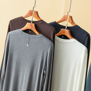 蛮文 天丝醋酸羊毛超显瘦圆领长袖 早秋刚需 57172 性价比VERY高