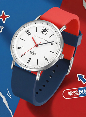 FILA斐乐男女士手表情侣款潮流撞色简约欧美石英腕表学生手表6829