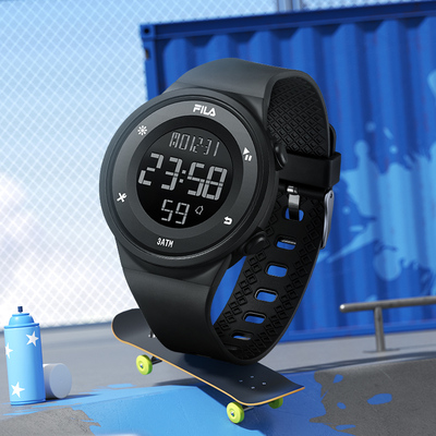 FILA斐乐夜光电子手表运动简约防水初高中大学生男女腕表节日礼物
