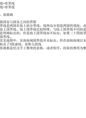 全国国界线+省界线