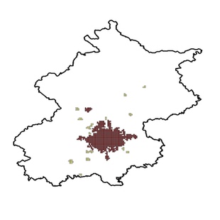 利用GIS的landscan人口密度数据测算城市多中心程度的