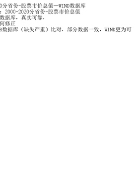 2000-2020分省份-股票市价总值-WIND数据库