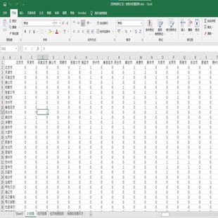 空间权重矩阵，地级市以及省级空间权重矩阵，四种矩阵均有 01