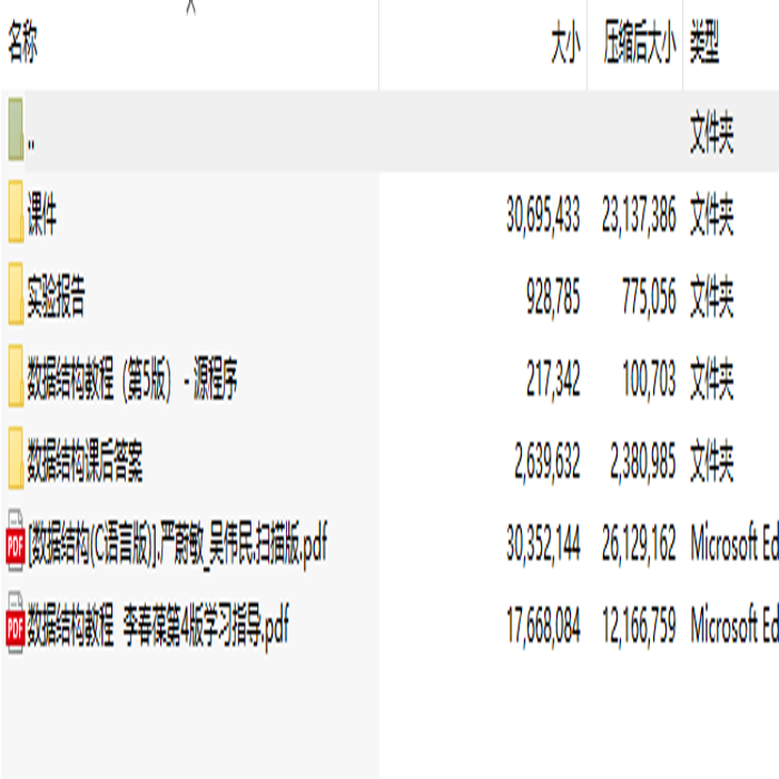 数据结构教程第五版课后习题答案+实验报告+上课课件PPT+配