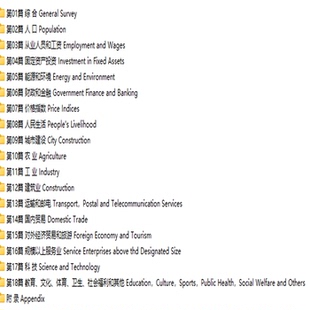 广州统计年鉴2022（中英对照 EXCEL白金典藏版）