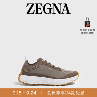 24期免息ZEGNA杰尼亞男鞋 norda?聯(lián)名深灰褐色運(yùn)動鞋