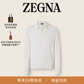麦叔同款 Polo ZEGNA杰尼亚男装 山羊绒及桑蚕丝材质 衫 春季