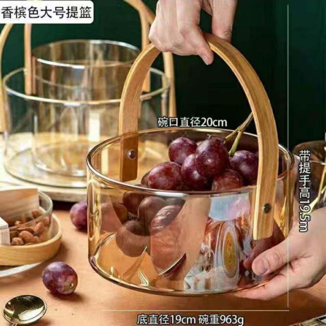 夏季北欧风果篮冰桶手提桶沙拉碗啤酒桶干果盘汤锅炖锅水果捞果蔬