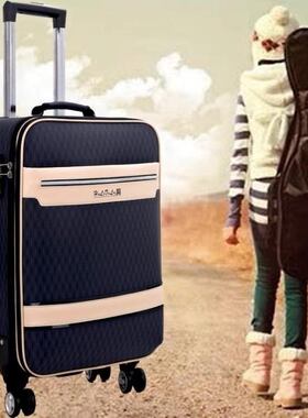 男女防水手提拉杆旅行箱布料青年