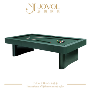 意式 轻奢高级感黑八台球桌绿色布艺实木台桌球家用娱乐球房台球桌