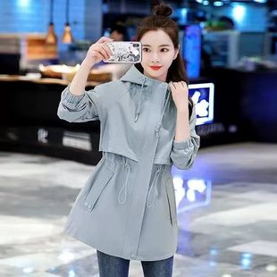 中长款风衣女2025年春秋季新款韩版宽松流行休闲小个子二八月外套