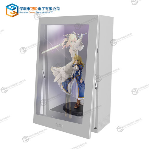数字人透明屏展示柜43寸3d全息幻影成像透明屏展示柜数字展厅展馆