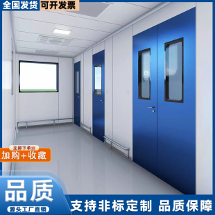 净化钢制门医用洁净医院病房门实验室无尘车间单双平开烤漆钢质门