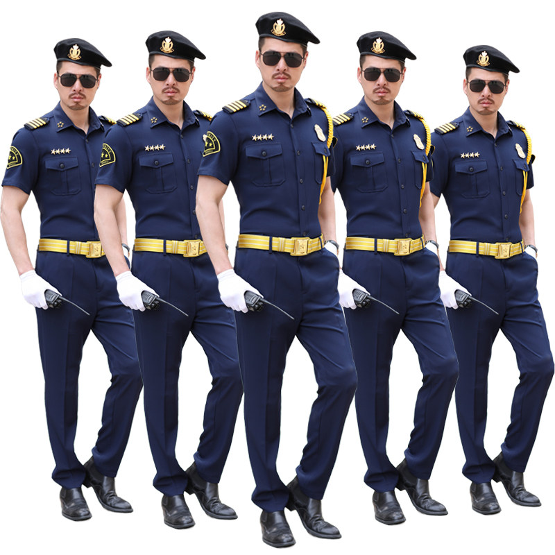 保安工作服男售楼物业夏季2025年案场形象岗礼宾蓝色衬衫酒店制服