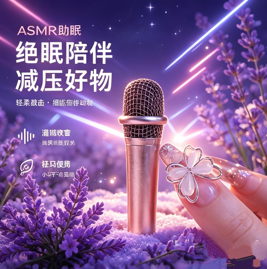 【助眠专用麦克风asmr 音控】唱歌迷你话筒耳机 唱吧直播手机通用