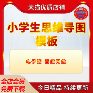 小学生思维导图模板语文数学英语二三四五年级上册下册手抄报模板电子版资料