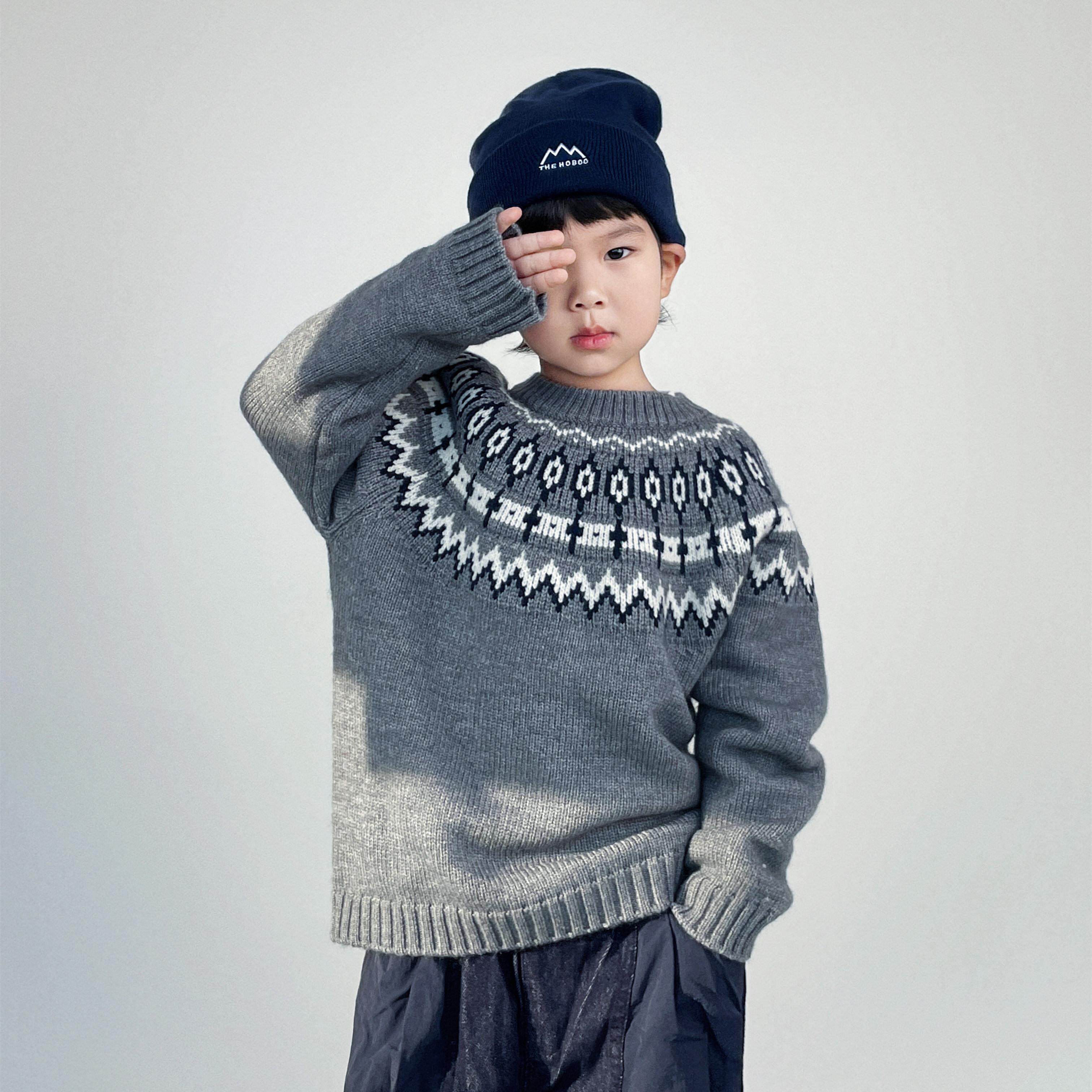 儿童费尔岛毛衣2025冬季男童针织衫复古提花加厚男孩保暖内搭上衣,童装/婴儿装/亲子装,毛衣/针织衫,淘宝优惠券,粉丝福利购,淘宝优惠卷
