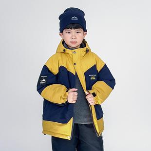 男童棉服加厚保暖儿童棉袄童装冬装外套夹棉户外冲锋衣中长款棉衣