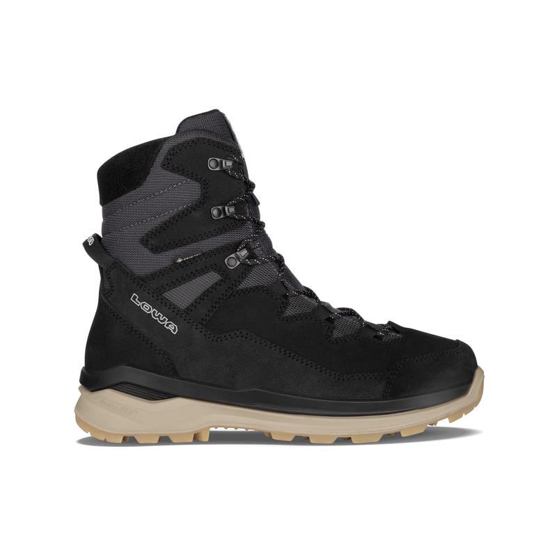 代购Lowa男士徒步鞋防水耐磨支撑性强防滑聚酯纤维高帮黑色
