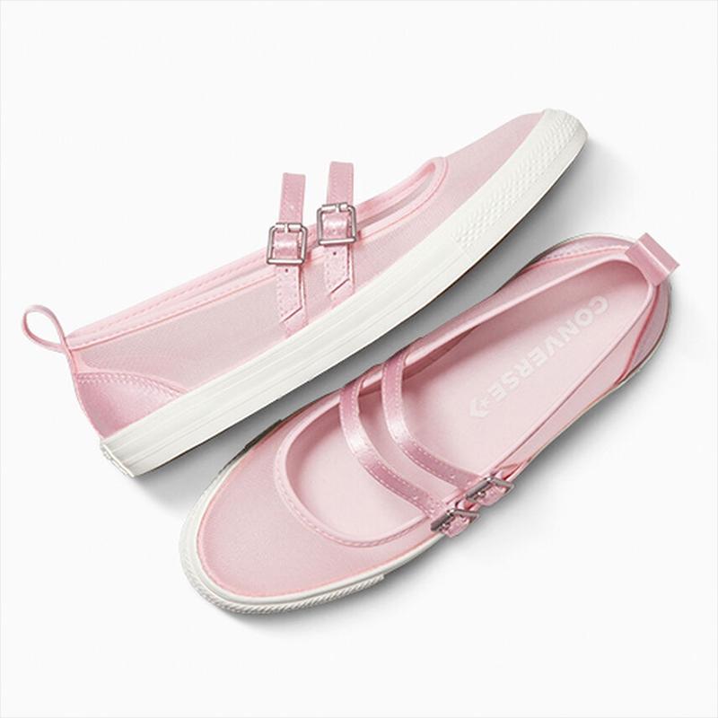 Converse Dainty Mary Jane匡威粉色舒适缎面网眼拼接玛丽珍板鞋