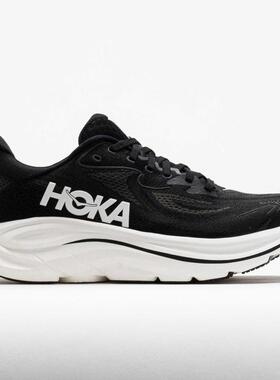 代购Hoka OneOne男士跑步鞋缓震透气稳定支撑慢跑鞋黑色白色